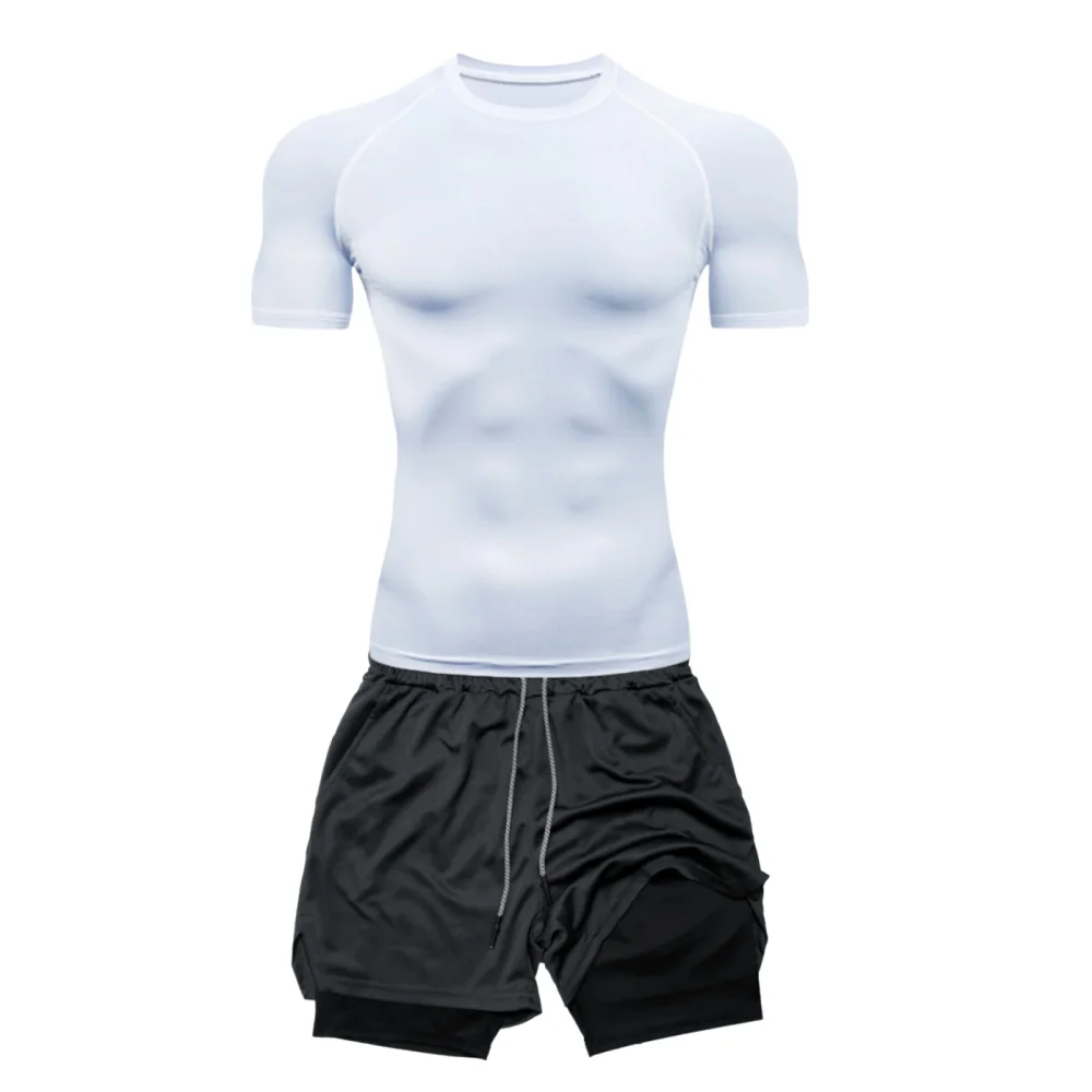 Kit Treino Shaperzone Masculino – Compressão + Short 2 em 1 com Bolso