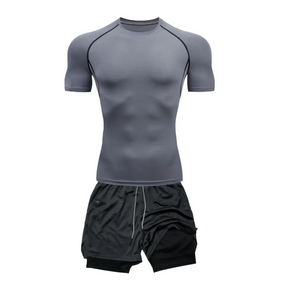 Kit Treino Shaperzone Masculino – Compressão + Short 2 em 1 com Bolso