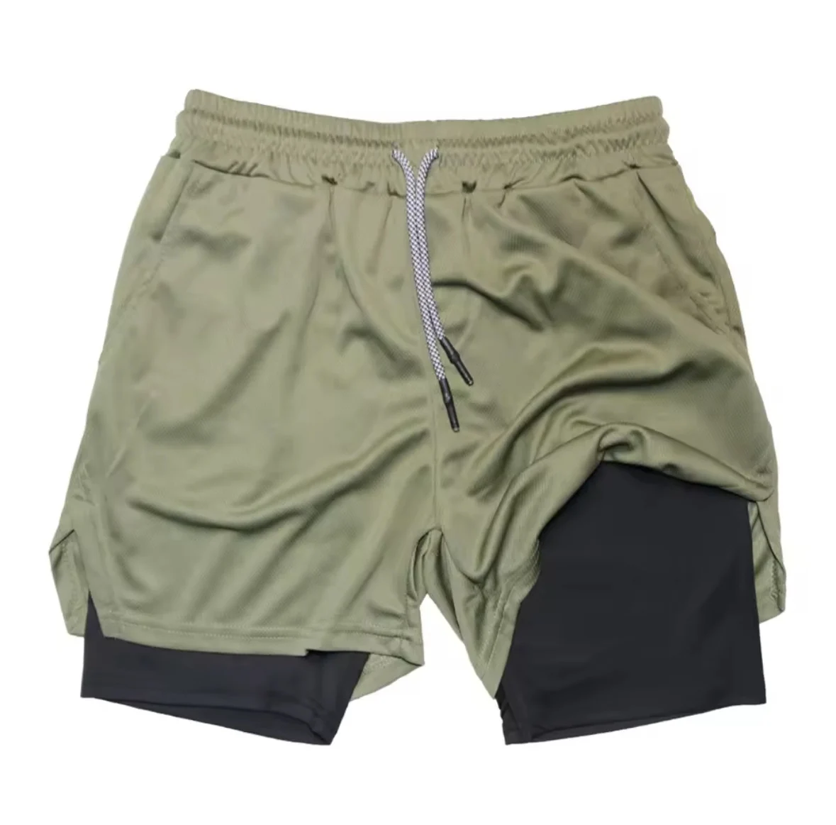 Short Masculino 2 em 1 Shaperzone – Secagem Rápida para Treino e Corrida