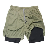 Short Masculino 2 em 1 Shaperzone – Secagem Rápida para Treino e Corrida